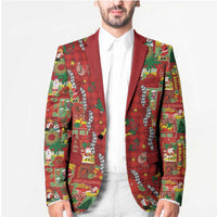 Mele Kalikimaka Pakalana Pikake Lei Blazer Hawaiian Rodeo Paniolo Omaomao Palaka - Polynesian Pride