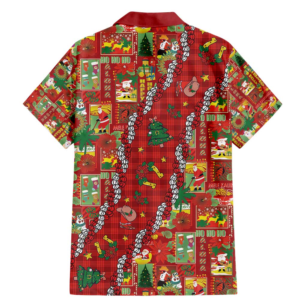 Mele Kalikimaka Pakalana Pikake Lei Family Matching Off Shoulder Short Dress and Hawaiian Shirt Hawaiian Rodeo Paniolo Omaomao Palaka - Polynesian Pride