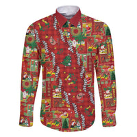 Mele Kalikimaka Pakalana Pikake Lei Family Matching Short Sleeve Bodycon Dress and Hawaiian Shirt Hawaiian Rodeo Paniolo Omaomao Palaka - Polynesian Pride