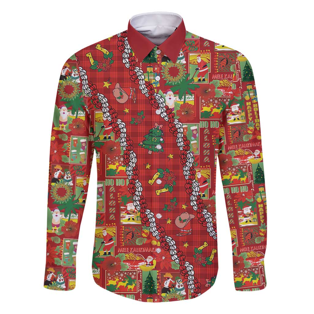 Mele Kalikimaka Pakalana Pikake Lei Family Matching Summer Maxi Dress and Hawaiian Shirt Hawaiian Rodeo Paniolo Omaomao Palaka - Polynesian Pride