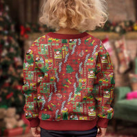 Mele Kalikimaka Pakalana Pikake Lei Kid Ugly Christmas Sweater Hawaiian Rodeo Paniolo Omaomao Palaka - Polynesian Pride