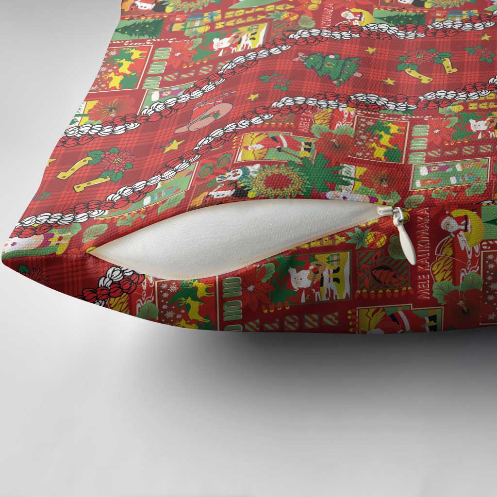 Mele Kalikimaka Pakalana Pikake Lei Pillow Cover Hawaiian Rodeo Paniolo Omaomao Palaka - Polynesian Pride