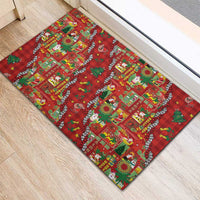 Mele Kalikimaka Pakalana Pikake Lei Rubber Doormat Hawaiian Rodeo Paniolo Omaomao Palaka - Polynesian Pride