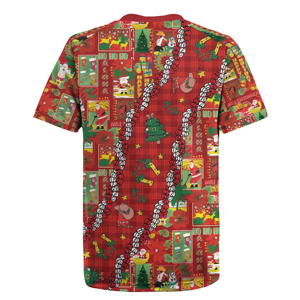 Mele Kalikimaka Pakalana Pikake Lei Rugby Jersey Hawaiian Rodeo Paniolo Omaomao Palaka - Polynesian Pride