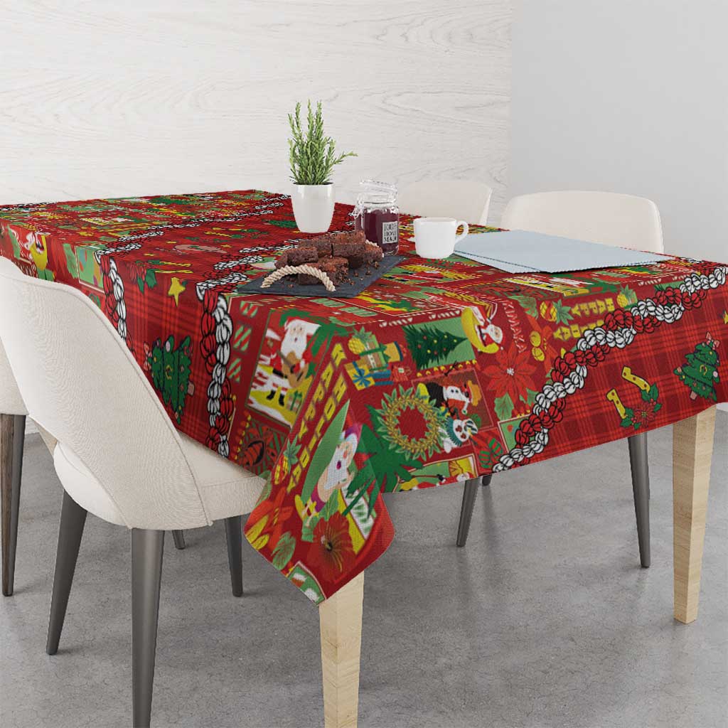 Mele Kalikimaka Pakalana Pikake Lei Tablecloth Hawaiian Rodeo Paniolo Omaomao Palaka - Polynesian Pride