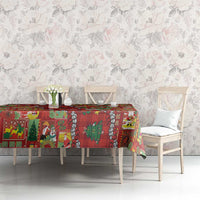 Mele Kalikimaka Pakalana Pikake Lei Tablecloth Hawaiian Rodeo Paniolo Omaomao Palaka - Polynesian Pride