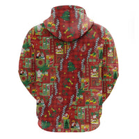 Mele Kalikimaka Pakalana Pikake Lei Zip Hoodie Hawaiian Rodeo Paniolo Omaomao Palaka - Polynesian Pride