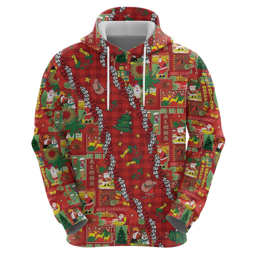 Mele Kalikimaka Pakalana Pikake Lei Zip Hoodie Hawaiian Rodeo Paniolo Omaomao Palaka - Polynesian Pride