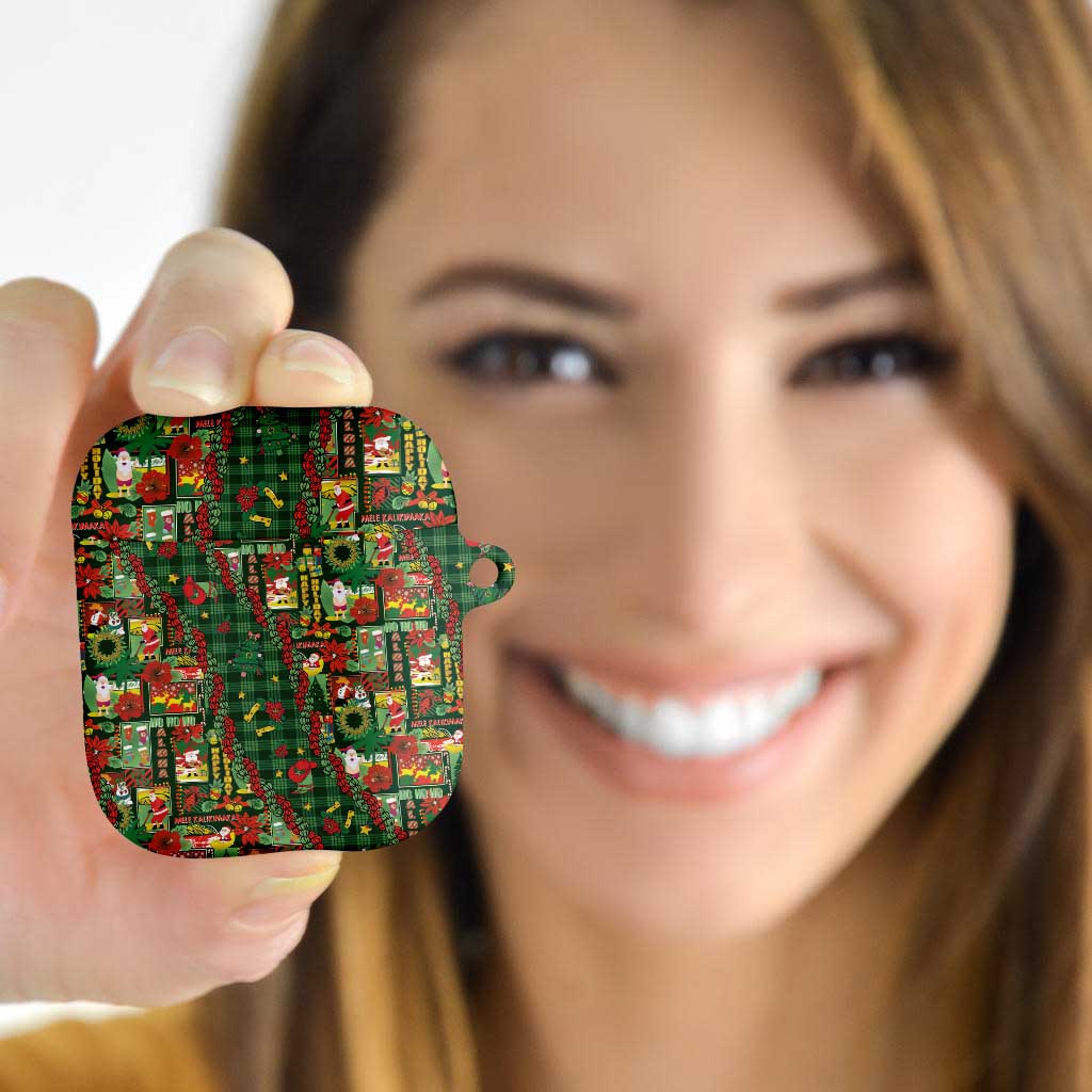 Mele Kalikimaka Pakalana Pikake Lei AirPods Case Hawaiian Rodeo Paniolo Ulaula Palaka - Polynesian Pride