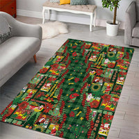 Mele Kalikimaka Pakalana Pikake Lei Area Rug Hawaiian Rodeo Paniolo Ulaula Palaka - Polynesian Pride