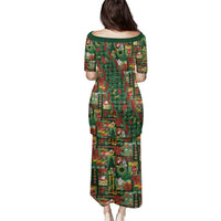 Mele Kalikimaka Pakalana Pikake Lei Family Matching Puletasi and Hawaiian Shirt Hawaiian Rodeo Paniolo Ulaula Palaka - Polynesian Pride