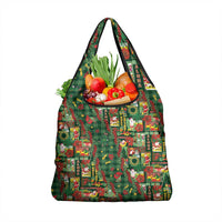 Mele Kalikimaka Pakalana Pikake Lei Grocery Bag Hawaiian Rodeo Paniolo Ulaula Palaka - Polynesian Pride