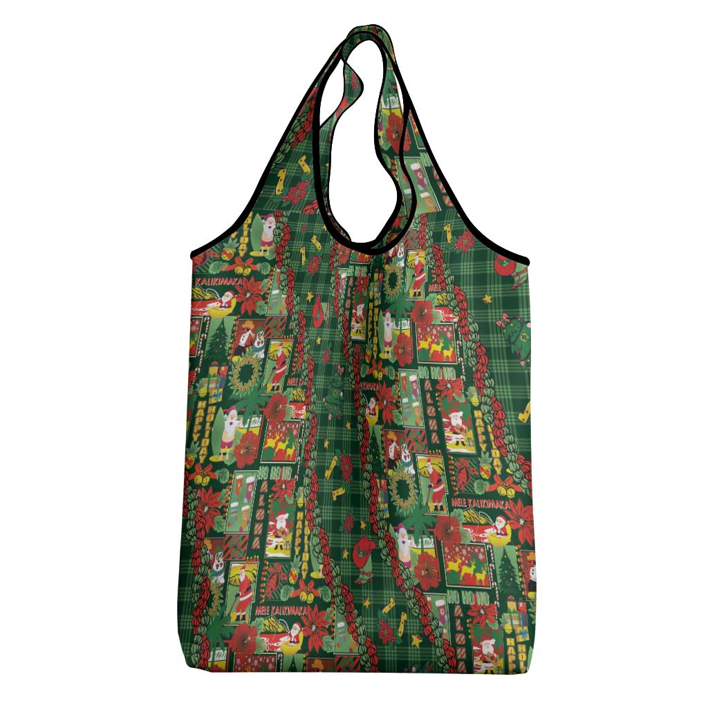 Mele Kalikimaka Pakalana Pikake Lei Grocery Bag Hawaiian Rodeo Paniolo Ulaula Palaka - Polynesian Pride