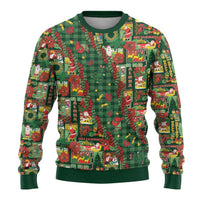 Mele Kalikimaka Pakalana Pikake Lei Ugly Christmas Sweater Hawaiian Rodeo Paniolo Ulaula Palaka - Polynesian Pride