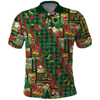 Mele Kalikimaka Pakalana Pikake Lei Polo Shirt Hawaiian Rodeo Paniolo Ulaula Palaka - Polynesian Pride