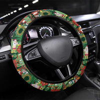 Mele Kalikimaka Pakalana Pikake Lei Steering Wheel Cover Hawaiian Rodeo Paniolo Ulaula Palaka - Polynesian Pride