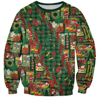 Mele Kalikimaka Pakalana Pikake Lei Sweatshirt Hawaiian Rodeo Paniolo Ulaula Palaka - Polynesian Pride