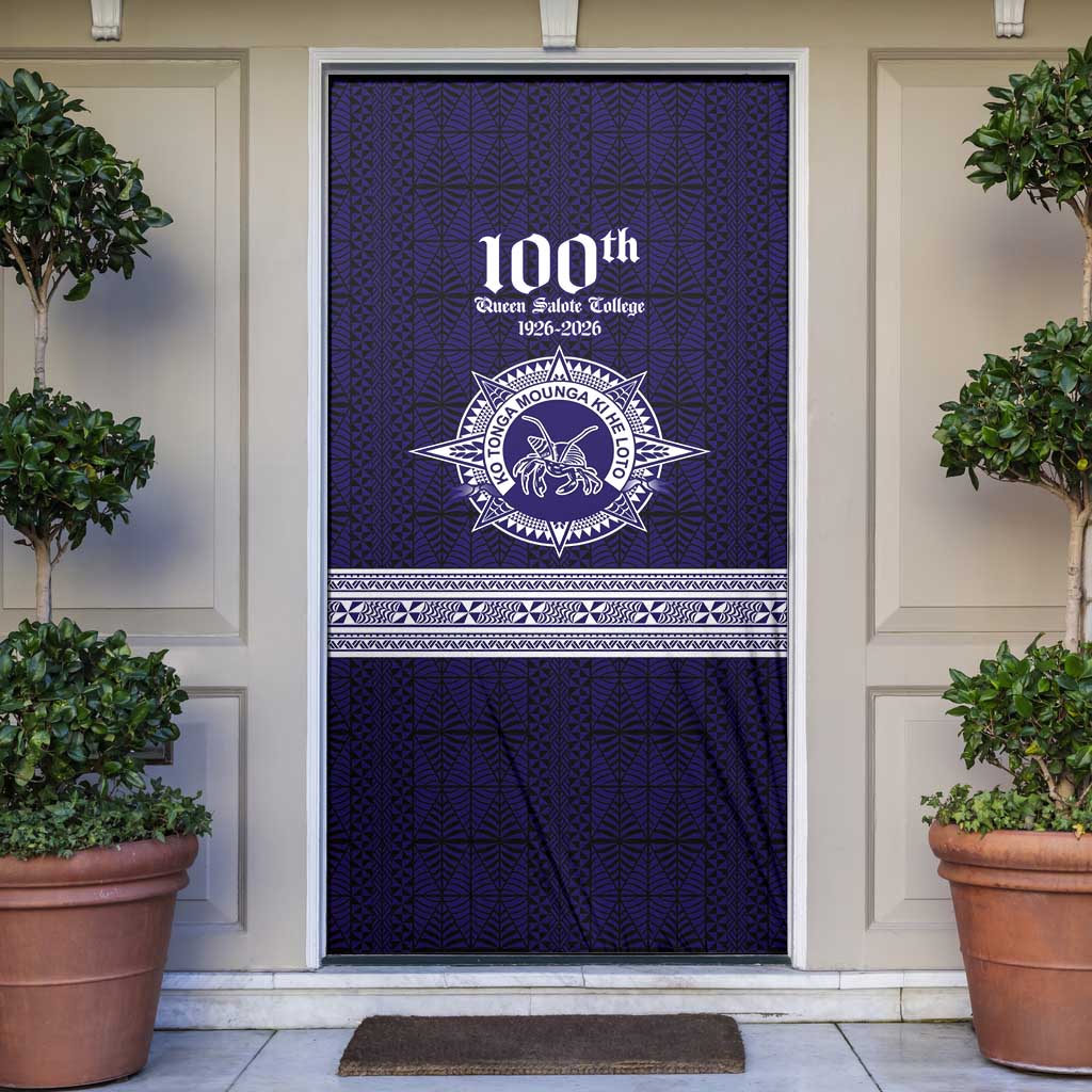 Tonga Queen Salote College 100 years Door Cover QSC 1926-2026 Tongan Pattern