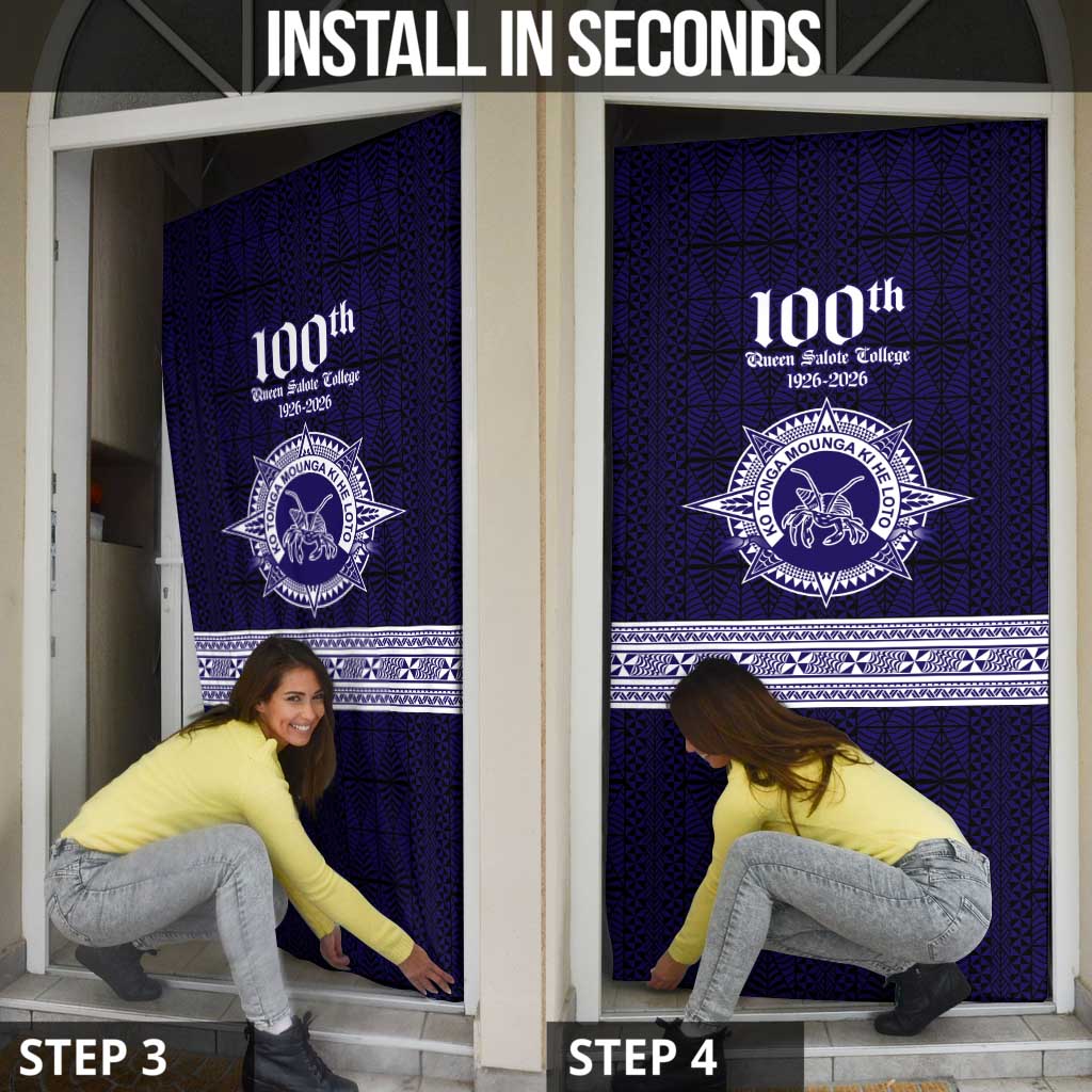 Tonga Queen Salote College 100 years Door Cover QSC 1926-2026 Tongan Pattern