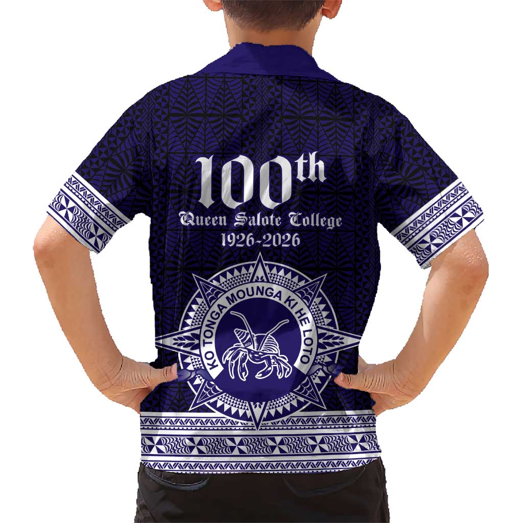 Tonga Queen Salote College 100 years Family Matching Off Shoulder Maxi Dress and Hawaiian Shirt QSC 1926-2026 Tongan Pattern LT9 - Polynesian Pride