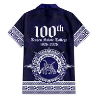 Tonga Queen Salote College 100 years Family Matching Short Sleeve Bodycon Dress and Hawaiian Shirt QSC 1926-2026 Tongan Pattern LT9 - Polynesian Pride