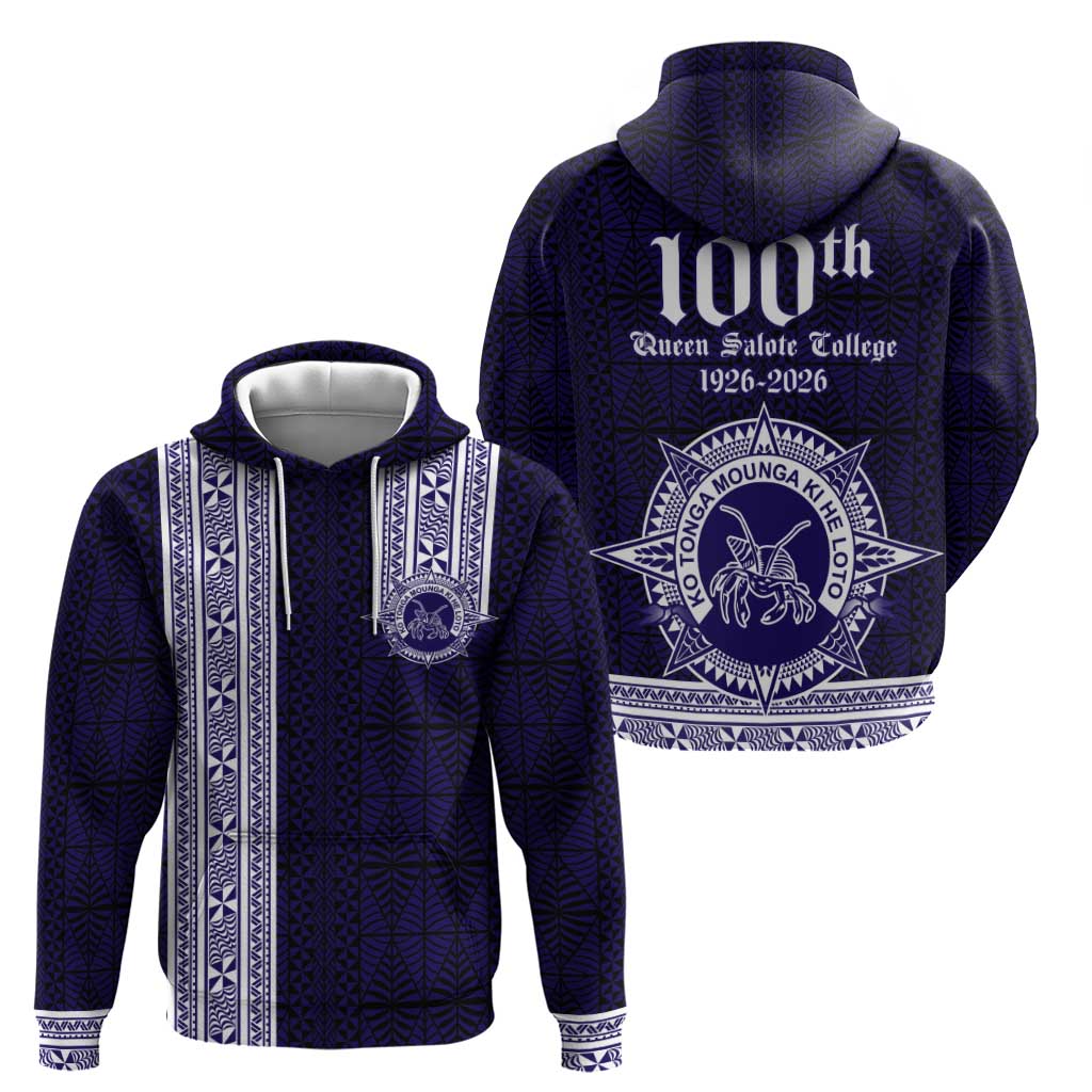 Tonga Queen Salote College 100 years Hoodie QSC 1926-2026 Tongan Pattern LT9 - Polynesian Pride