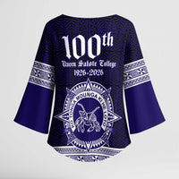 Tonga Queen Salote College 100 years Kimono Sleeve Blouse QSC 1926-2026 Tongan Pattern