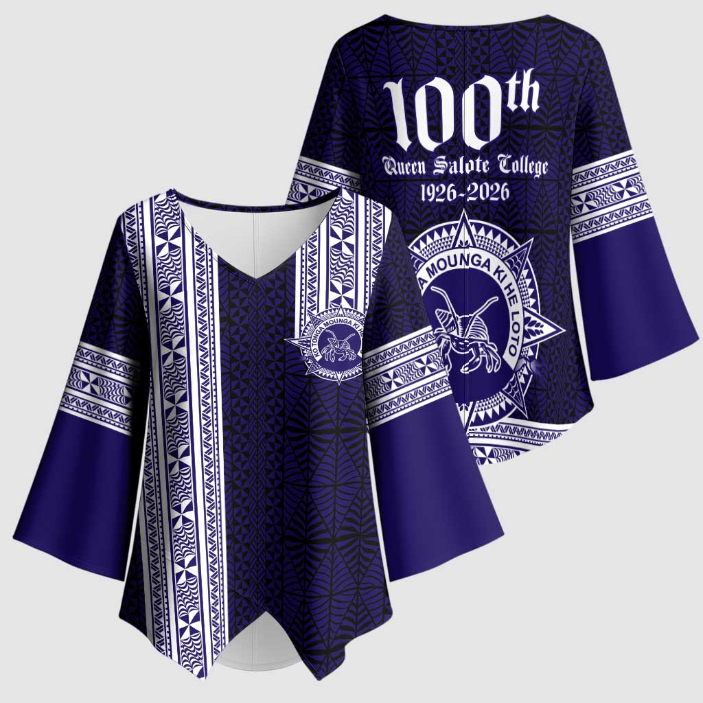 Tonga Queen Salote College 100 years Kimono Sleeve Blouse QSC 1926-2026 Tongan Pattern