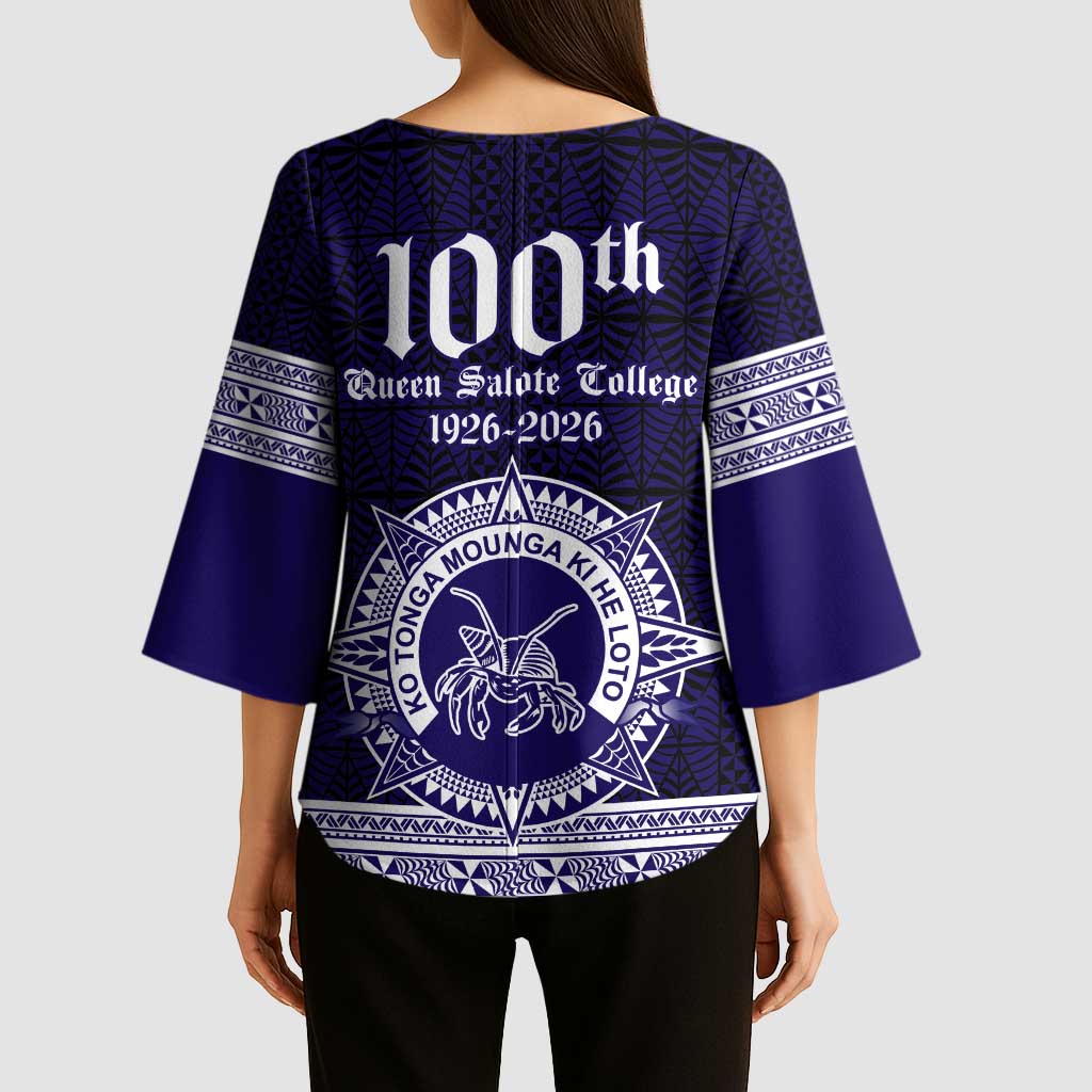 Tonga Queen Salote College 100 years Kimono Sleeve Blouse QSC 1926-2026 Tongan Pattern
