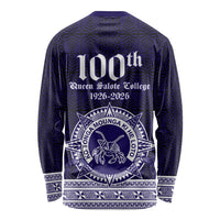 Tonga Queen Salote College 100 years Long Sleeve Shirt QSC 1926-2026 Tongan Pattern LT9 - Polynesian Pride