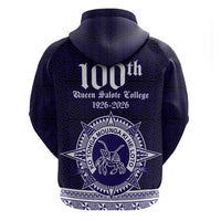Tonga Queen Salote College 100 years Zip Hoodie QSC 1926-2026 Tongan Pattern LT9 - Polynesian Pride
