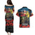 Kangaroo-Kiwi Soldier ANZAC Personalised Couples Matching Puletasi and Hawaiian Shirt Golden Wattle and Pohutukawa Flowers