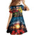 Kangaroo-Kiwi Soldier ANZAC Personalised Family Matching Long Sleeve Bodycon Dress and Hawaiian Shirt Golden Wattle and Pohutukawa Flowers