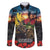 Kangaroo-Kiwi Soldier ANZAC Personalised Family Matching Long Sleeve Bodycon Dress and Hawaiian Shirt Golden Wattle and Pohutukawa Flowers