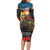Kangaroo-Kiwi Soldier ANZAC Personalised Family Matching Long Sleeve Bodycon Dress and Hawaiian Shirt Golden Wattle and Pohutukawa Flowers