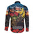 Kangaroo-Kiwi Soldier ANZAC Personalised Family Matching Puletasi and Hawaiian Shirt Golden Wattle and Pohutukawa Flowers
