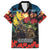 Kangaroo-Kiwi Soldier ANZAC Personalised Family Matching Short Sleeve Bodycon Dress and Hawaiian Shirt Golden Wattle and Pohutukawa Flowers
