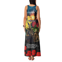 Kangaroo-Kiwi Soldier ANZAC Personalised Family Matching Tank Maxi Dress and Hawaiian Shirt Golden Wattle and Pohutukawa Flowers