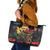 Kangaroo-Kiwi Soldier ANZAC Personalised Leather Tote Bag Golden Wattle and Pohutukawa Flowers