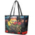 Kangaroo-Kiwi Soldier ANZAC Personalised Leather Tote Bag Golden Wattle and Pohutukawa Flowers