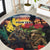 Kangaroo-Kiwi Soldier ANZAC Personalised Round Carpet Golden Wattle and Pohutukawa Flowers