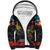 Kangaroo-Kiwi Soldier ANZAC Personalised Sherpa Hoodie Golden Wattle and Pohutukawa Flowers