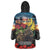 Kangaroo-Kiwi Soldier ANZAC Personalised Wearable Blanket Hoodie Golden Wattle and Pohutukawa Flowers