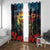 Kangaroo-Kiwi Soldier ANZAC Personalised Window Curtain Golden Wattle and Pohutukawa Flowers