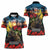 Kangaroo-Kiwi Soldier ANZAC Personalised Women Polo Shirt Golden Wattle and Pohutukawa Flowers