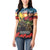 Kangaroo-Kiwi Soldier ANZAC Personalised Women Polo Shirt Golden Wattle and Pohutukawa Flowers