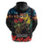 Kangaroo-Kiwi Soldier ANZAC Personalised Zip Hoodie Golden Wattle and Pohutukawa Flowers