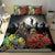 Kangaroo-Kiwi Soldier ANZAC Personalised Bedding Set Golden Wattle Poppy Flowers