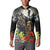 Kangaroo-Kiwi Soldier ANZAC Personalised Button Sweatshirt Golden Wattle Poppy Flowers