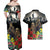 Kangaroo-Kiwi Soldier ANZAC Personalised Couples Matching Off Shoulder Maxi Dress and Hawaiian Shirt Golden Wattle Poppy Flowers